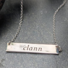 Load image into Gallery viewer, Clann - Family Sterling Silver Irish Language Necklace