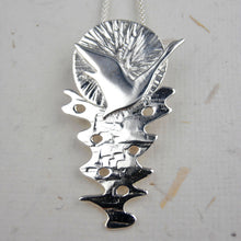 Load image into Gallery viewer, Belonging Pendant, Sterling Silver Bird Pendant, Swan Necklace, Nature Lover Gift, Spirituality Pendant, Meaningful Gift, Travel Necklace