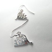 Load image into Gallery viewer, Hedgehog Earrings, Sterling Silver Hedgehog Earrings, Shapeshifter Jewelry, Witch Earrings, Spring Jewellery, Cute Animal Earrings