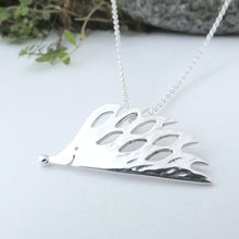 Load image into Gallery viewer, Hedgehog Pendant, Sterling Silver Hedgehog Pendant, Cottagecore Necklace, Nature Jewellery, Animal Lover Gift, Quirky Hedgehog Necklace