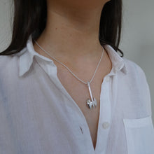 Load image into Gallery viewer, Scathach Pendant, Chunky Sterling Silver Pendant, Ceremonial Axe Pendant, Weapon Necklace, Battle Axe Jewellery, Scottish Warrior Woman Necklace, Dún Scáith