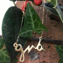 Load image into Gallery viewer, 9 Carat Gold Grá Love Irish Language Necklace