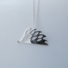 Load image into Gallery viewer, Hedgehog Pendant, Sterling Silver Hedgehog Pendant, Cottagecore Necklace, Nature Jewellery, Animal Lover Gift, Quirky Hedgehog Necklace
