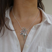 Load image into Gallery viewer, The Morrigan Pendant, Sterling Silver Raven Pendant, Animal Lover Necklace, Solid Silver Bird Skull Pendant, Gothic Jewellery, Irish Warrior Woman, War Goddess Pendant, Silver Crow Skull Talisman