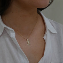 Load image into Gallery viewer, 10 Carat Gold Irish Hare Pendant, Lucky Rabbit Necklace, Solid Gold Pendant, Easter Gift, Year of the Rabbit, Cottagecore Pendant, Moon Rabbit, Golden Hare