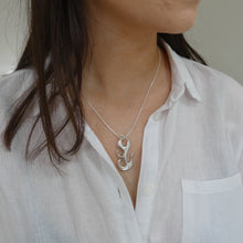 Load image into Gallery viewer, Bealtaine Pendant, Sterling Silver Flames Pendant, Fire Necklace, Festival of Fire, Celtic Goddess Pendant, Wiccan Jewelry
