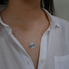 Load image into Gallery viewer, Frog Pendant, Sterling Silver Froggy Necklace, Animal Lover Gift, Witchy Jewellery, Wicca Pendant, Oxidised Silver Frog Footprint, Cute Pendant, Unique Design, Pet Jewelry
