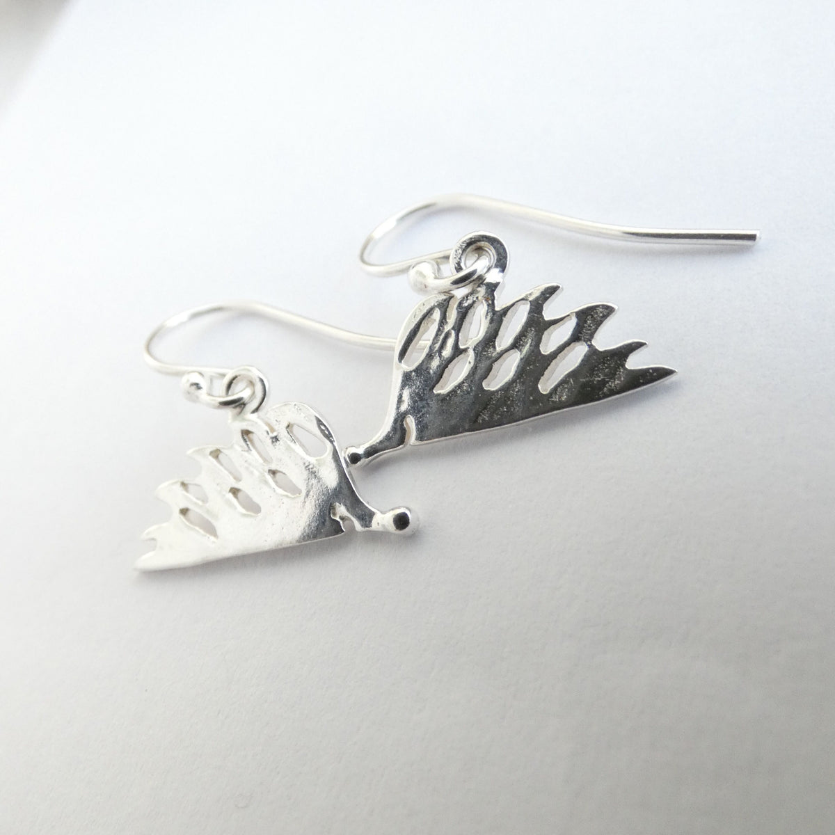 Silver deals hedgehog earrings