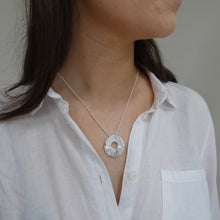 Load image into Gallery viewer, Lughnasa Light Pendant, Chunky Sterling Silver Light Pendant, Meangingful Necklace, Sun Pendant, Light Festival Jewellery, Irish Pagan Celebration, Wicca