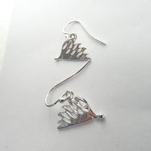 Load image into Gallery viewer, Hedgehog Earrings, Sterling Silver Hedgehog Earrings, Shapeshifter Jewelry, Witch Earrings, Spring Jewellery, Cute Animal Earrings