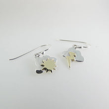 Load image into Gallery viewer, Irish Weather Earrings, Sterling Silver Weather Earrings, Sun Earrings, Cloud Earrings, Storm Earrings, Lightening Earrings, Cottagecore Jewelry