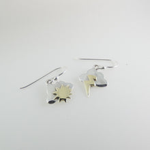 Load image into Gallery viewer, Irish Weather Earrings, Sterling Silver Weather Earrings, Sun Earrings, Cloud Earrings, Storm Earrings, Lightening Earrings, Cottagecore Jewelry