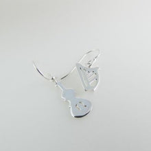 Load image into Gallery viewer, Sessions Earrings, Sterling Silver Music Earrings, Instruments Jewellery, Silver Harp Earrings, Silver Fiddle Earrings, Violin Earrings, Gift for Music Lover, Wild Atlantic Way Earrings