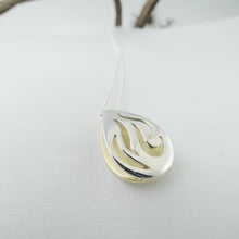 Load image into Gallery viewer, Bealtaine Festival of Fire Pendant, Sterling Silver, Flames Necklace Mixed Metals Jewellery, Neo Pagan Jewelry, Nature Lover
