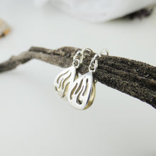 Load image into Gallery viewer, Bealtaine Earrings, Sterling Silver Fire Earrings, Mixed Metals Flames Earrings, Gaelic Festival Jewellery, Wicca Pendant
