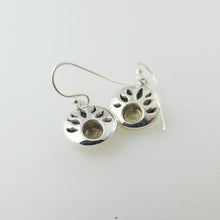 Load image into Gallery viewer, Lughnasa Round Earrings, Sterling Silver Earrings with Brass Detailing, Mixed Metal Earrings, Celtic God Lugh Earrings, Pagan Light Festival Jewellery, Fall Equinox Jewelry