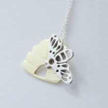 Load image into Gallery viewer, Beehive Pendant, Sterling Silver Bumble Bee Necklace, Beekeeper Gift, Save the Bees Jewelry, Spring Necklace, Nature Lover