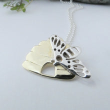 Load image into Gallery viewer, Beehive Pendant, Sterling Silver Bumble Bee Necklace, Beekeeper Gift, Save the Bees Jewelry, Spring Necklace, Nature Lover