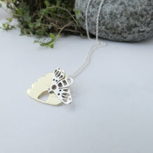 Load image into Gallery viewer, Beehive Pendant, Sterling Silver Bumble Bee Necklace, Beekeeper Gift, Save the Bees Jewelry, Spring Necklace, Nature Lover