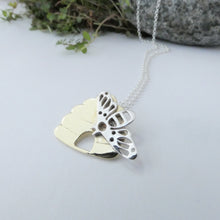 Load image into Gallery viewer, Beehive Pendant, Sterling Silver Bumble Bee Necklace, Beekeeper Gift, Save the Bees Jewelry, Spring Necklace, Nature Lover