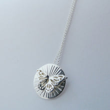Load image into Gallery viewer, Butterfly Pendant, Sterling Silver Butterfly Jewellery, Cottagecore Necklace, Dainty, Silver Nature Pendant, Transformation Jewellery