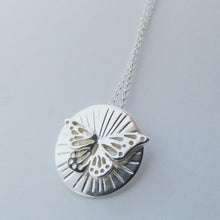 Load image into Gallery viewer, Butterfly Pendant, Sterling Silver Butterfly Jewellery, Cottagecore Necklace, Dainty, Silver Nature Pendant, Transformation Jewellery