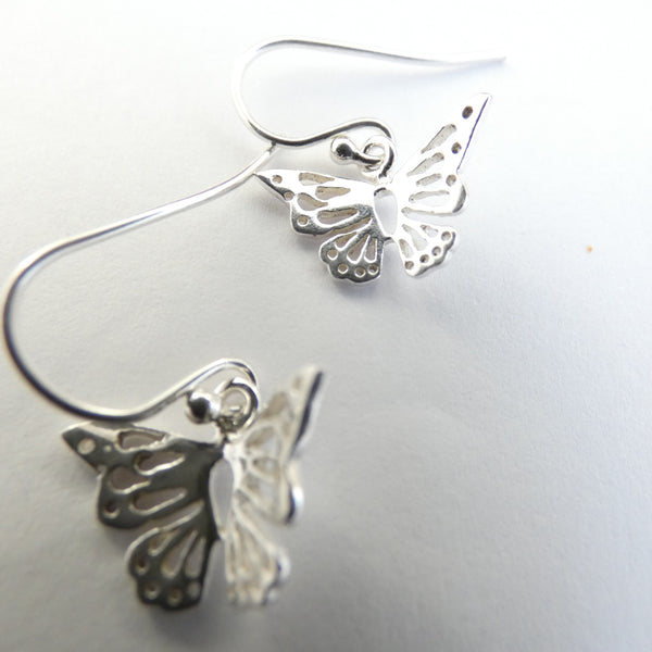 Butterfly Earrings, Sterling Silver Butterfly Jewellery, Cottagecore Earrings, Cute Gift Idea, Celtic Sun Goddess Jewelry