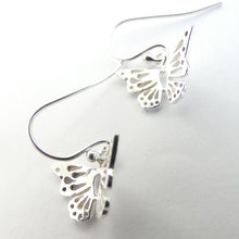 Load image into Gallery viewer, Butterfly Earrings, Sterling Silver Butterfly Jewellery, Cottagecore Earrings, Cute Gift Idea, Celtic Sun Goddess Jewelry