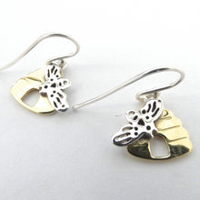 Load image into Gallery viewer, Beehive Earrings, Sterling Silver Bumble Bee, Shapeshifter Earrings, Spirit Animal Jewellery, Summer Earrings, Cottagecore Earrings