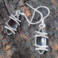 Load image into Gallery viewer, Broighter Hoard Earrings, Sterling Silver Ship Earrings, Oxidised Silver Boat Earrings, Nautical Earrings, Gaelic Sea God Jewellery