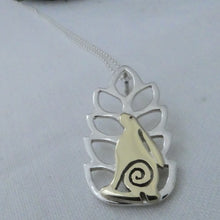 Load image into Gallery viewer, Wild Irish Hare in the Corn Pendant, Sterling Silver and Brass, Good Luck Jewellery, Nature Lover Pendant, Cute Rabbit Jewellery Gift