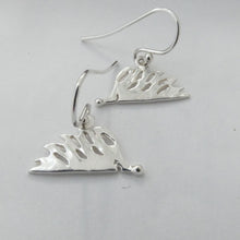 Load image into Gallery viewer, Hedgehog Earrings, Sterling Silver Hedgehog Earrings, Shapeshifter Jewelry, Witch Earrings, Spring Jewellery, Cute Animal Earrings