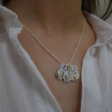 Load image into Gallery viewer, Rush Hour Pendant, Sterling Silver Pendant with Brass Details, Countryside Necklace, Sheep Pendant, Wild Atlantic Way, Irish Design Jewellery, Animal Lover Gift