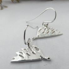 Load image into Gallery viewer, Hedgehog Earrings, Sterling Silver Hedgehog Earrings, Shapeshifter Jewelry, Witch Earrings, Spring Jewellery, Cute Animal Earrings