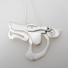 Load image into Gallery viewer, Cú Chulainn Pendant, Sterling Silver Dog Necklace, Animal Lover Gift, Silver Wolf Hound Pendant, Silver Warrior Necklace, Setanta, Irish Mythology