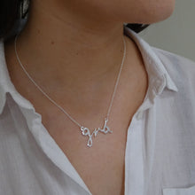 Load image into Gallery viewer, Grá - Love, Sterling Silver Irish Language Necklace, Gaeilgeoir, Cúpla Focal, Líofa Necklace, Necklace as Gaeilge, Gaeltacht, Handwriting Necklace
