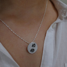 Load image into Gallery viewer, Duck Pendant, Oxidised Sterling Silver Pendant, Silver Duck Print Necklace, Bird Jewellery, Quirky Jewellery, Good Luck Talisman, Irish Culture, Waddling Duck