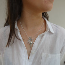 Load image into Gallery viewer, The Morrigan Pendant, Sterling Silver Raven Pendant, Animal Lover Necklace, Solid Silver Bird Skull Pendant, Gothic Jewellery, Irish Warrior Woman, War Goddess Pendant, Silver Crow Skull Talisman