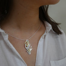Load image into Gallery viewer, Beach Combing Pendant, Sterling Silver Beach Necklace, Summer Jewelry, Clam Necklace, Nature Lover Gift