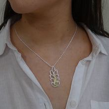 Load image into Gallery viewer, Wild Irish Hare in the Corn Pendant, Sterling Silver and Brass, Good Luck Jewellery, Nature Lover Pendant, Cute Rabbit Jewellery Gift