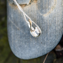 Load image into Gallery viewer, Bealtaine Pendant, Oxidised Sterling Silver Festival Fire Pendant, Flames Pendant, Fire Goddess Necklace, Engraved Jewellery, Druid