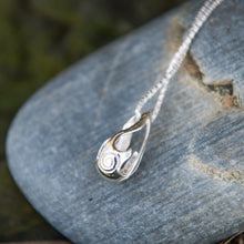 Load image into Gallery viewer, Bealtaine Pendant, Oxidised Sterling Silver Festival Fire Pendant, Flames Pendant, Fire Goddess Necklace, Engraved Jewellery, Druid