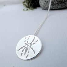 Load image into Gallery viewer, Silver spider necklace
