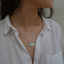 Load image into Gallery viewer, Rush Hour Pendant, Sterling Silver Pendant with Brass Details, Countryside Necklace, Sheep Pendant, Wild Atlantic Way, Irish Design Jewellery, Animal Lover Gift