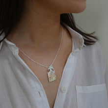 Load image into Gallery viewer, Wave Pendant, Sterling Silver Pendant with Brass and Copper, Ocean Pendant, Marine Pendant, Mixed Metal Pendant, Beach Pendant, Gift Idea, Ship Necklace, Boat Pendant, Irish Design