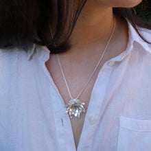 Load image into Gallery viewer, Water Lily Pendant, Floral Pendant, Nature Jewellery, Flower Lover Gift, Water Nymph Necklace, Gardener Gift, Irish Wild Flowers, Fairy Pendant