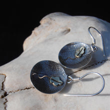 Load image into Gallery viewer, Oak Earrings, Sterling Silver Tree Earrings, Leaf Textured Silver Earrings, Brass Leaf Detail Jewellery, Leaf Earrings, Nature Jewelry, Oak Tree Jewellery