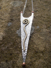 Load image into Gallery viewer, Bean Rí Pendant, Sterling Silver Queen Necklace, Queen Meabh, Warrior Woman Jewelry, Spirituality Pendant, Fertility Goddess Necklace