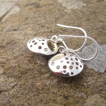 Load image into Gallery viewer, Moonscape Earrings, Sterling Silver Earrings with Brass Details, Elemental Jewellery, Moon Earrings, Light Jewelry, Feminine Earrings, Moon Deity Earrings