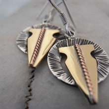 Load image into Gallery viewer, Imbolc Earrings, Sterling Silver Abstract Ram Skull Earrings, Goddess Brigid Earrings, Spring Season Jewellery, Celtic Festival Jewellery, Gaelic Tradition Jewelry, Wicca
